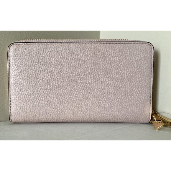 New Michael Kors Jet Set Travel Large Flat Phone Case Leather Powder Blush - Picture 4 of 4